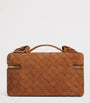 Brown Suede Bang Bang Vanity Case Top-Handle Bag