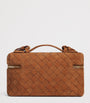 Brown Suede Bang Bang Vanity Case Top-Handle Bag