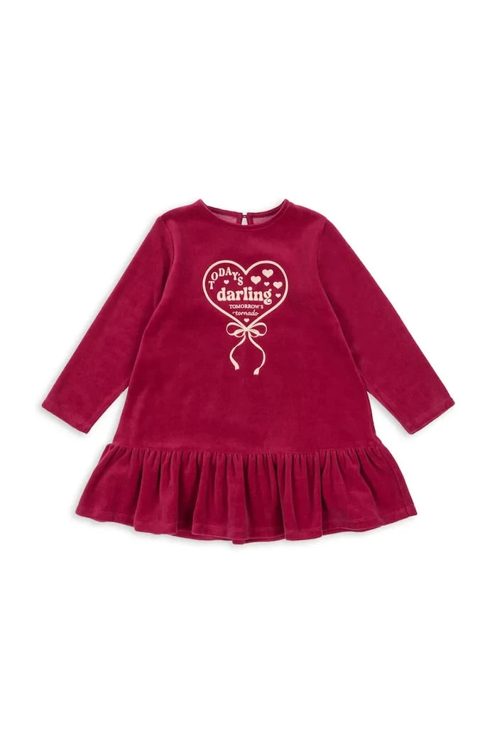 Детска рокля Konges Sløjd VELOU DRESS GOTS