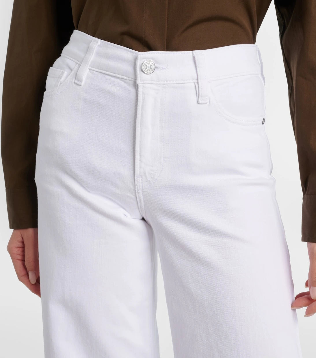 جينز Frame - Le Slim Palazzo بخصر عالٍ وقصة أرجل واسعة