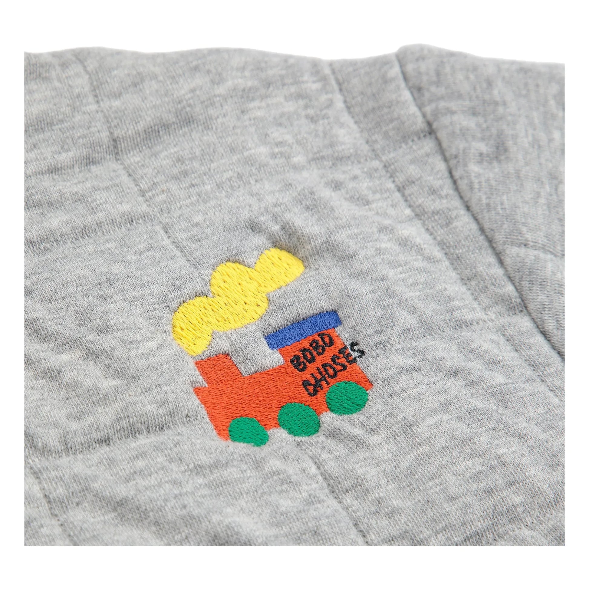 Bobo Choses - Quilted Sweat Train | Heather grey