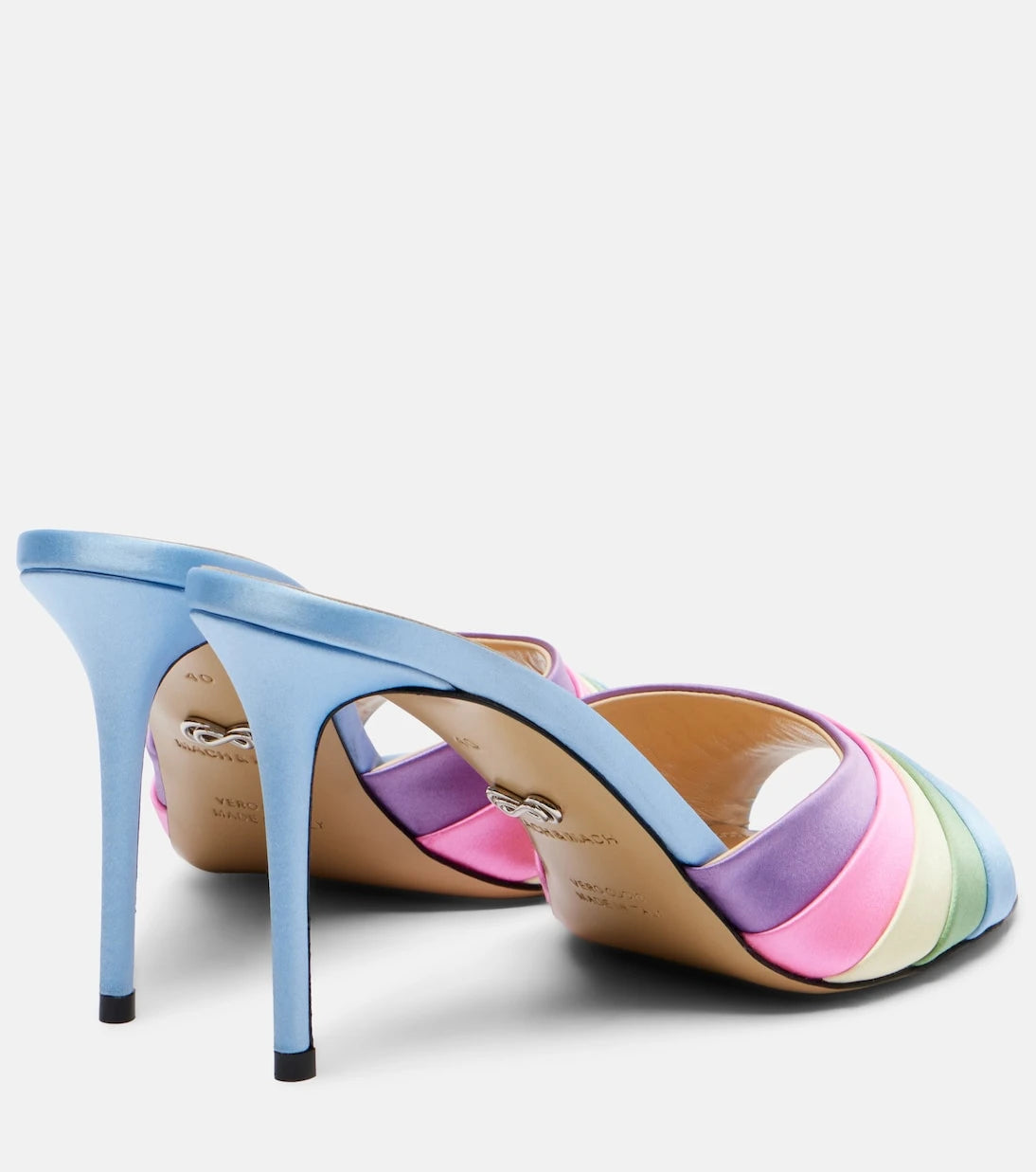 Mach & Mach - Gradient 95 satin mules