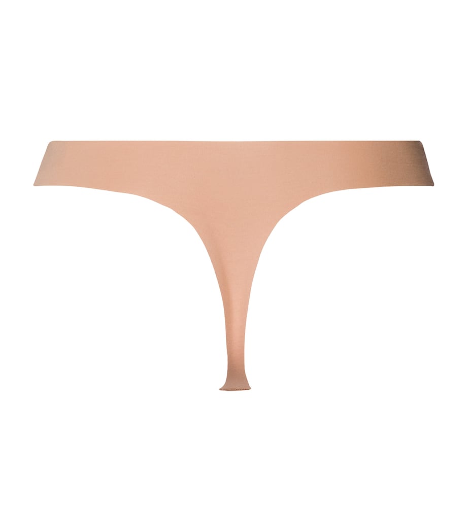 Hanro Beige Invisible Cotton Thong