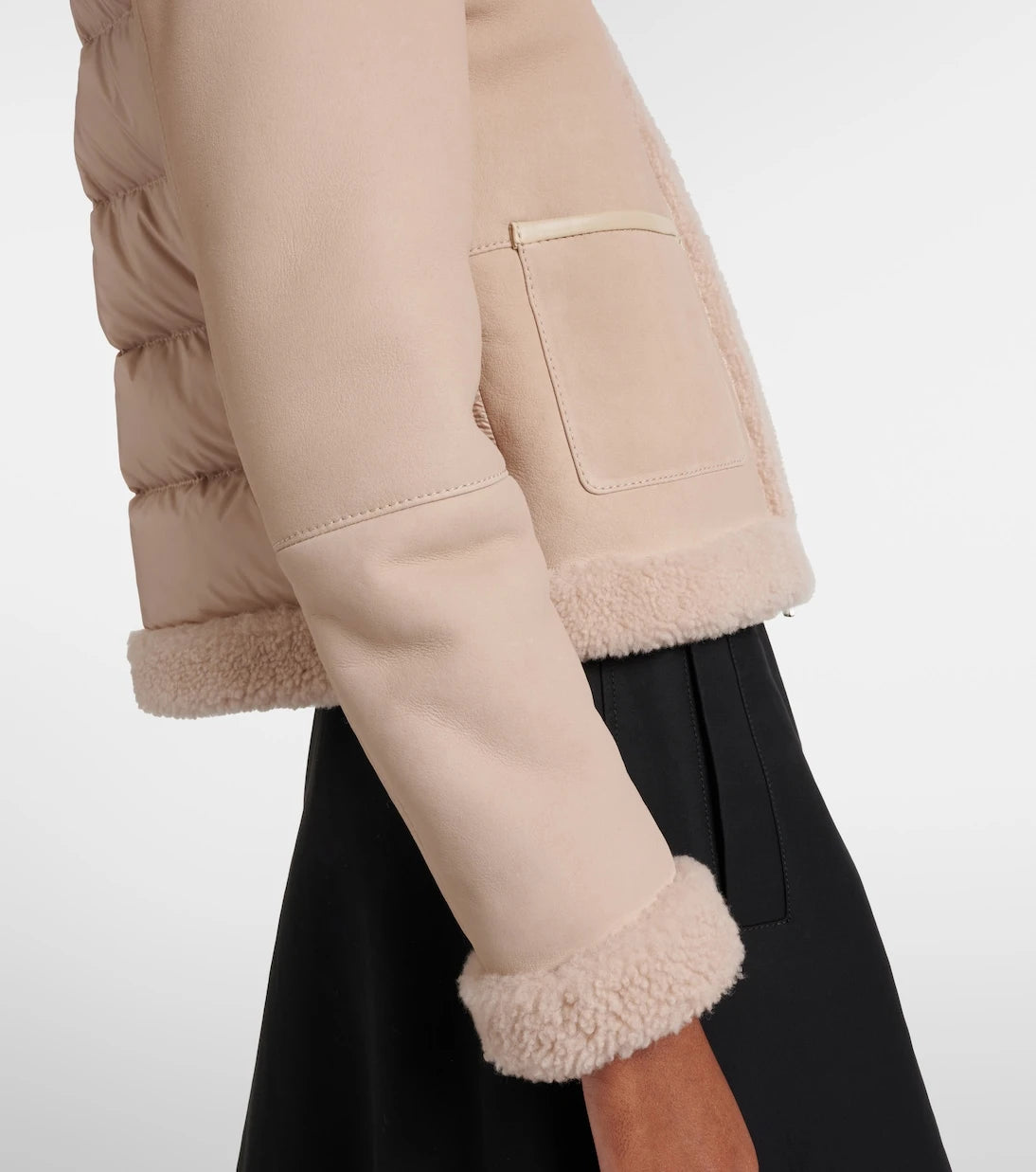 Moncler - Buis shearling-lined suede down jacket