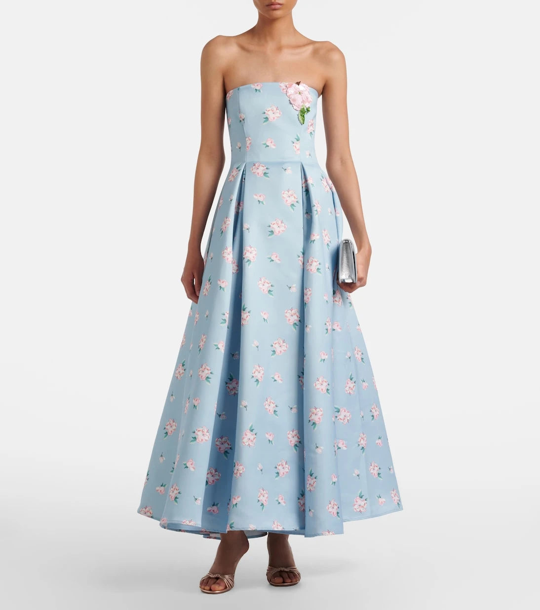 Leo Lin - Nora floral bustier gown