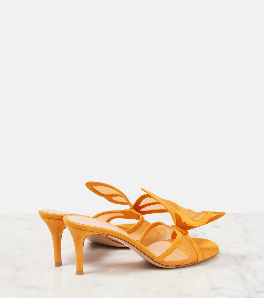 Gianvito Rossi - Ilia suede-trimmed mesh mules