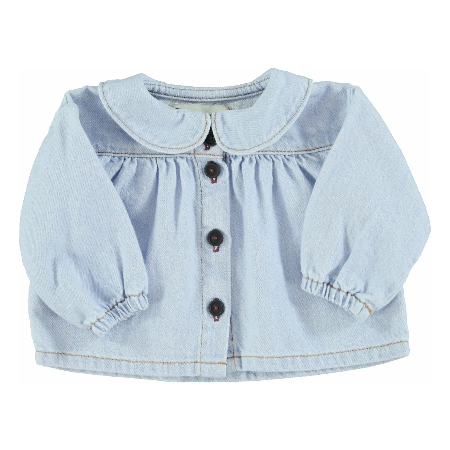 Piupiuchick - Blouse in Jean Claudine collar | Light Blue