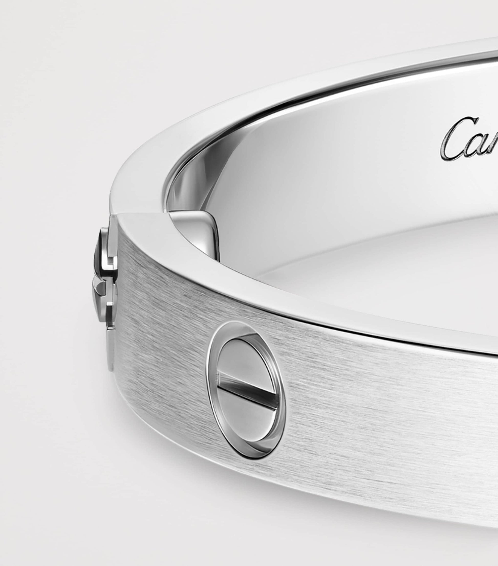 Medium White Gold and Diamond LOVE Bracelet