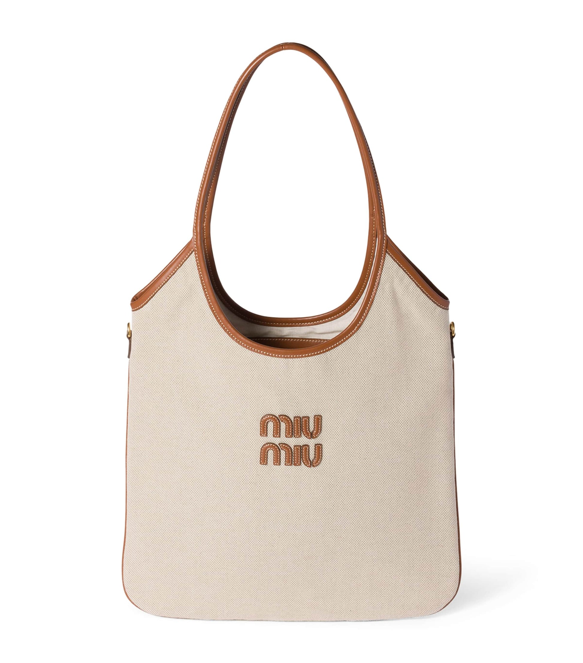 Neutral Canvas-Leather Ivy Tote Bag
