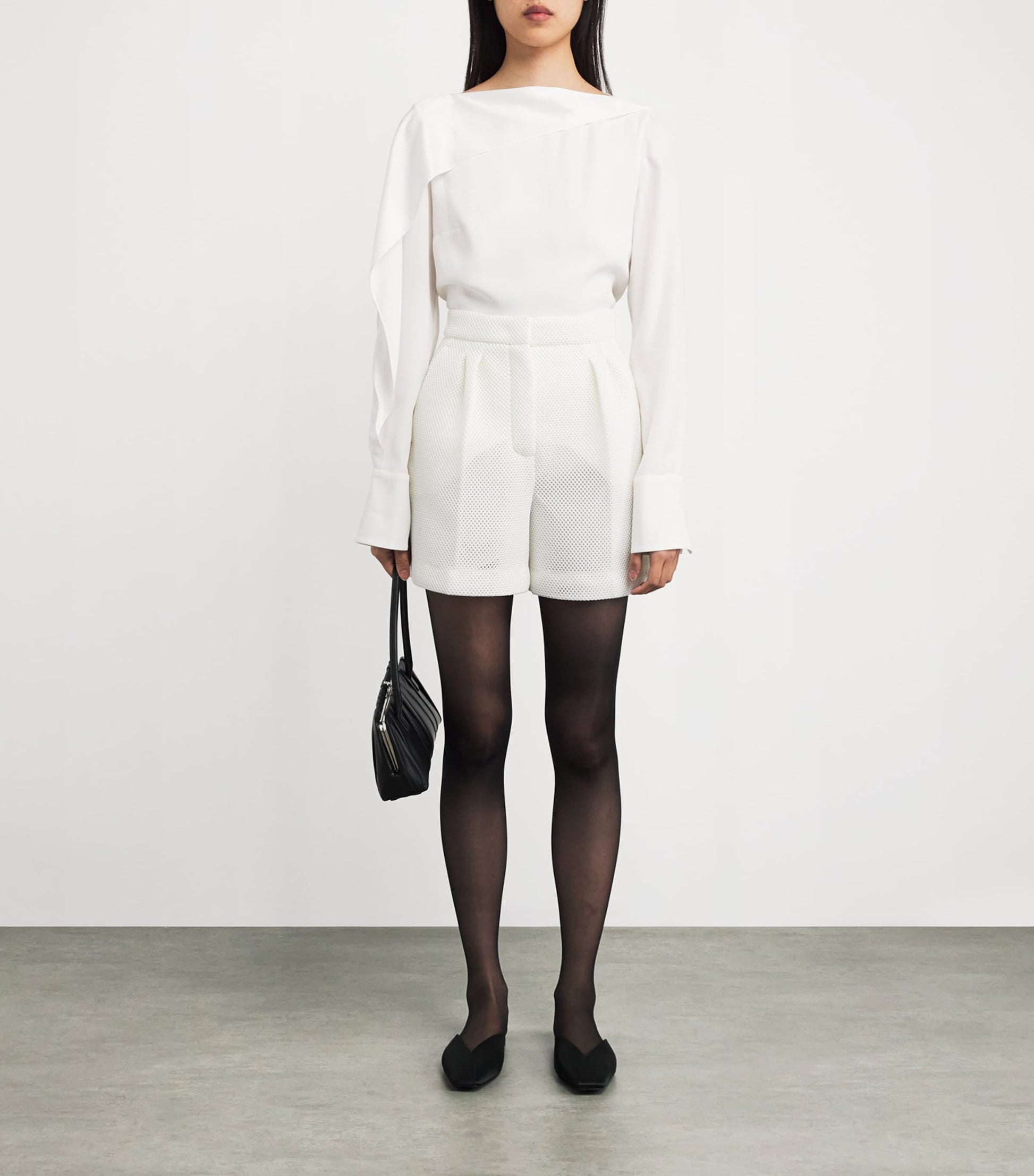 Max Mara Black Satin Mules