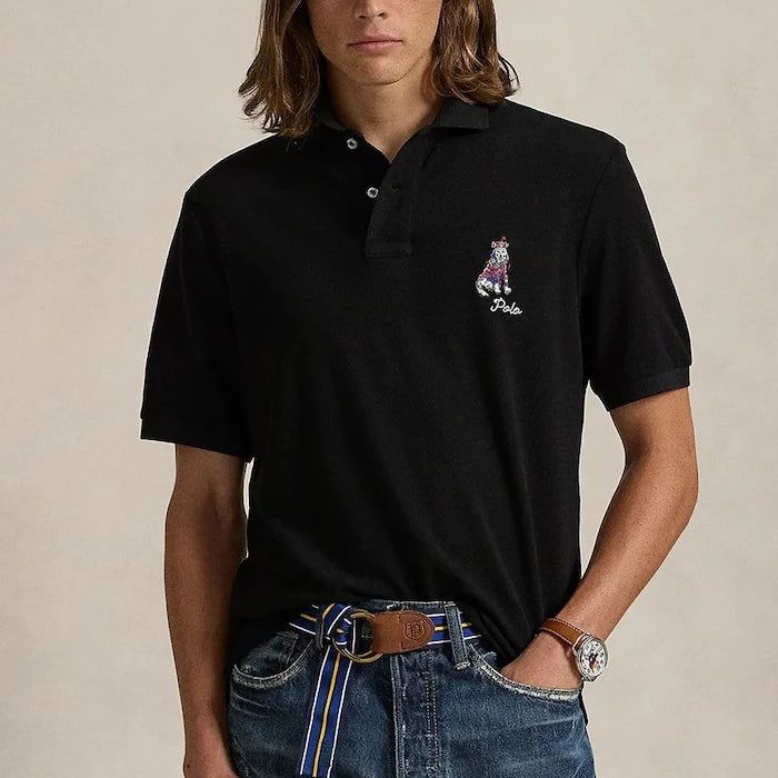 Памучна тениска с яка Polo Ralph Lauren