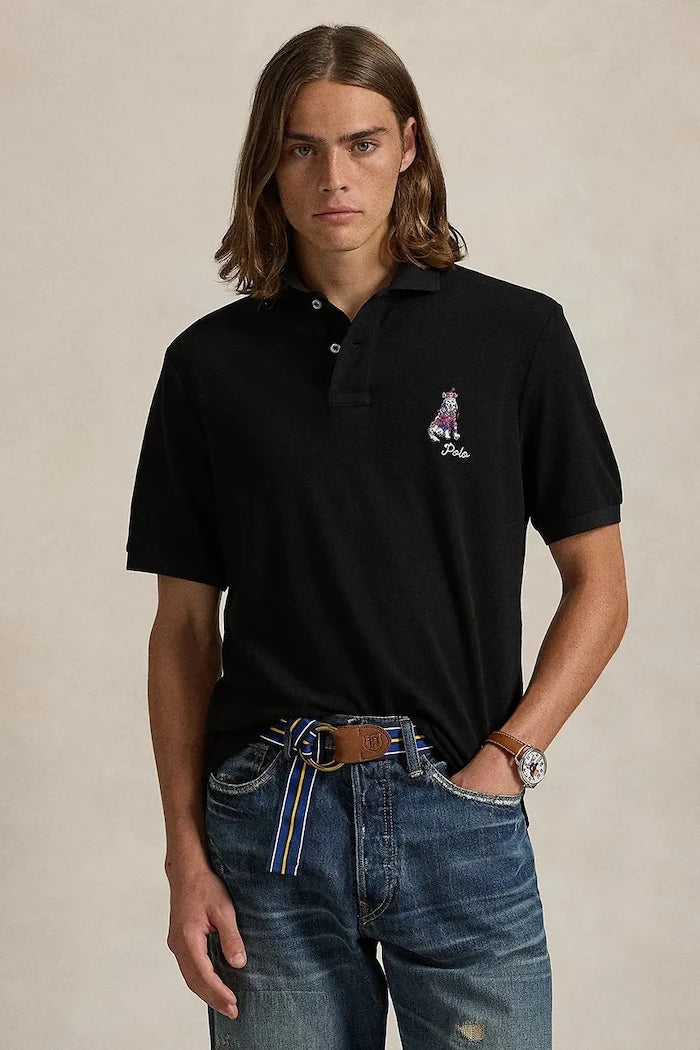 Памучна тениска с яка Polo Ralph Lauren