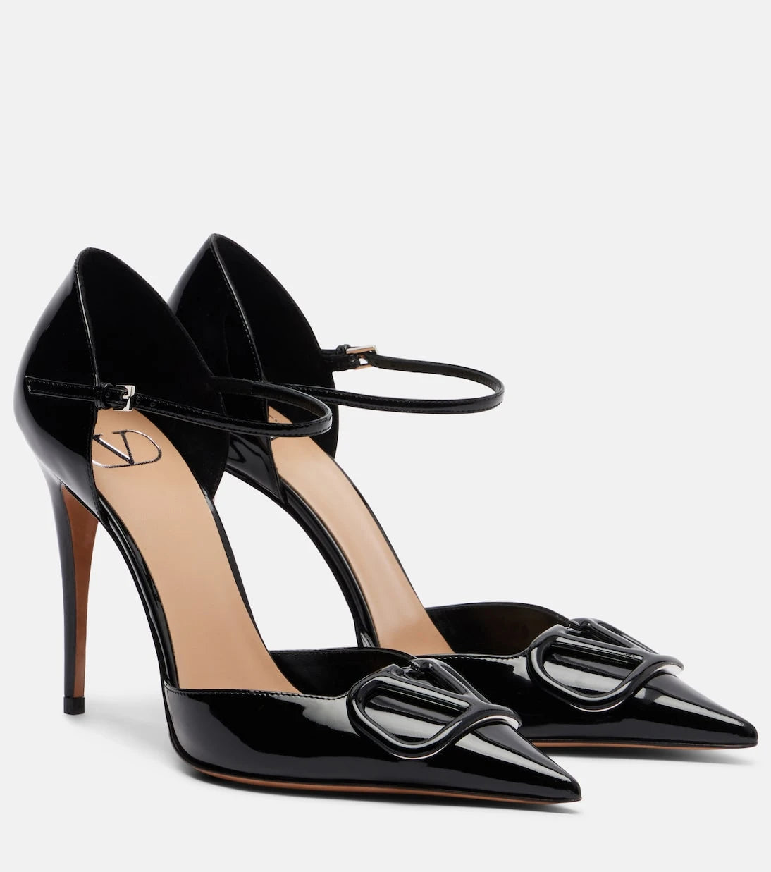 Valentino Garavani - D'Orsay 100 patent leather pumps