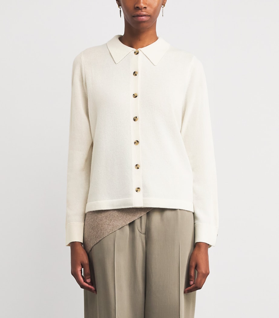 Ivory Cashmere Knit Shirt