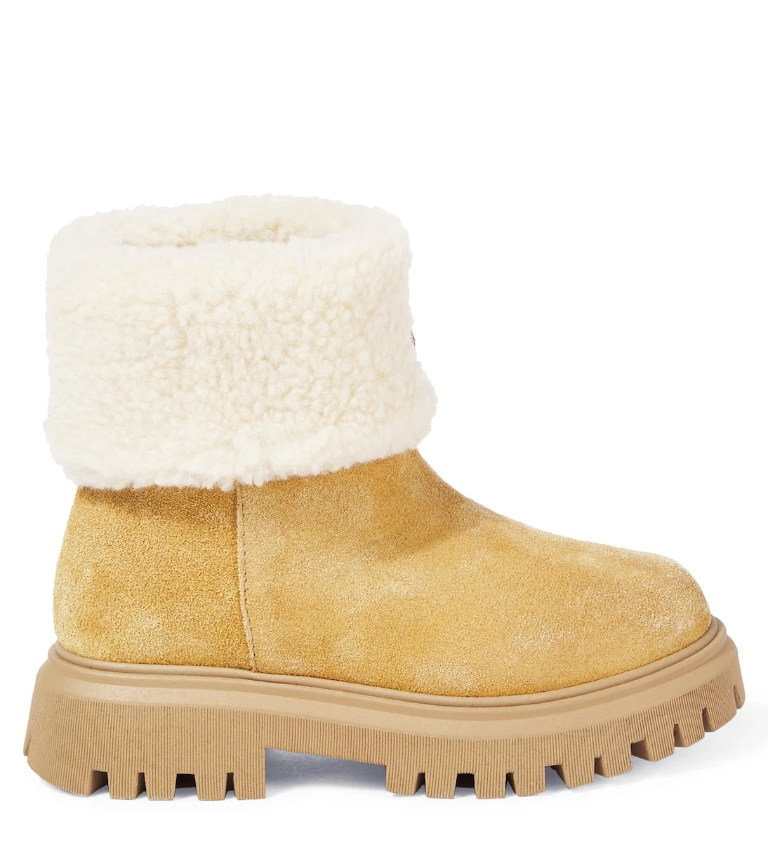 Moncler Enfant - Petit Aurea teddy-lined suede boots