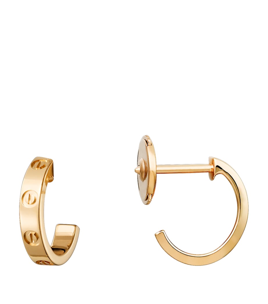 Yellow Gold LOVE Hoop Earrings