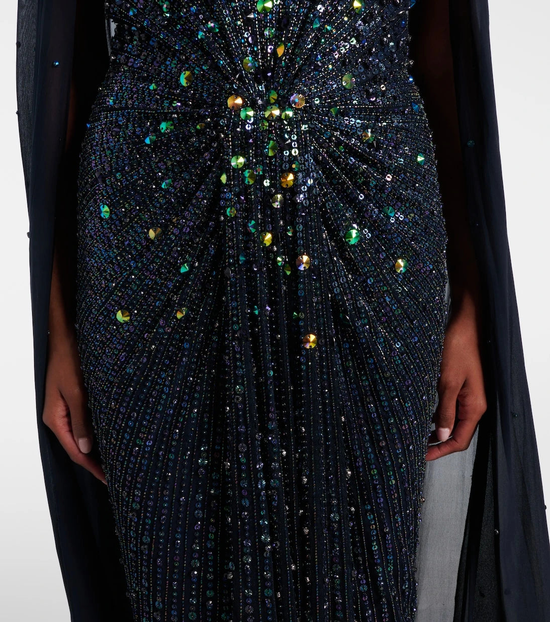 Jenny Packham - Thea caped sequined gown