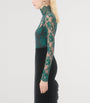 Valentino Green Lace Floral Top