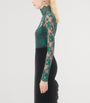 Valentino Green Lace Floral Top