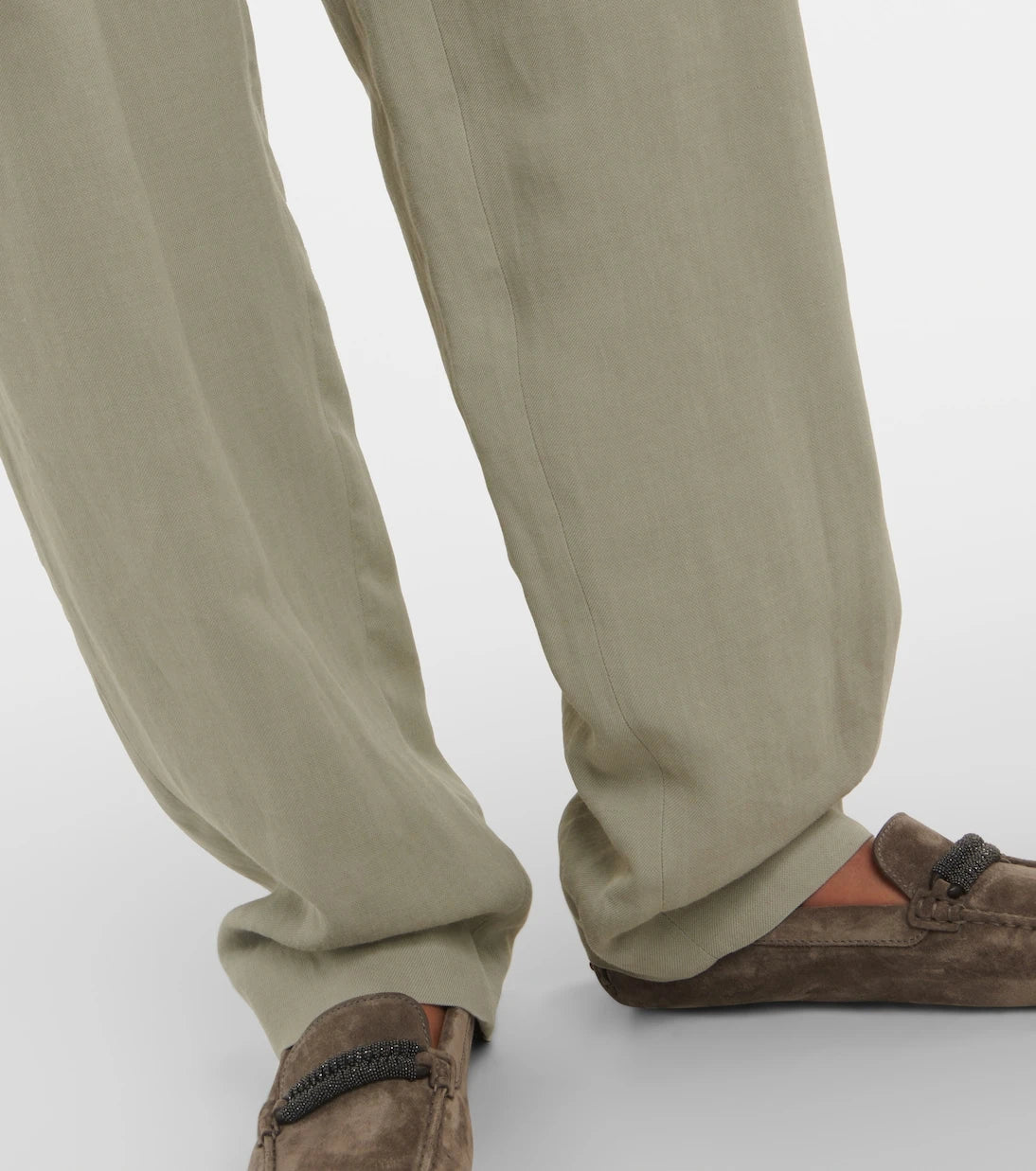 Brunello Cucinelli - Gabardin geniş paçalı pantolon