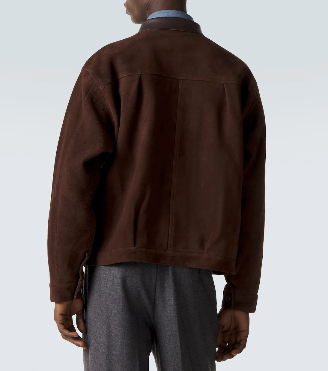 A.Presse - 1st Type leather-trimmed suede jacket