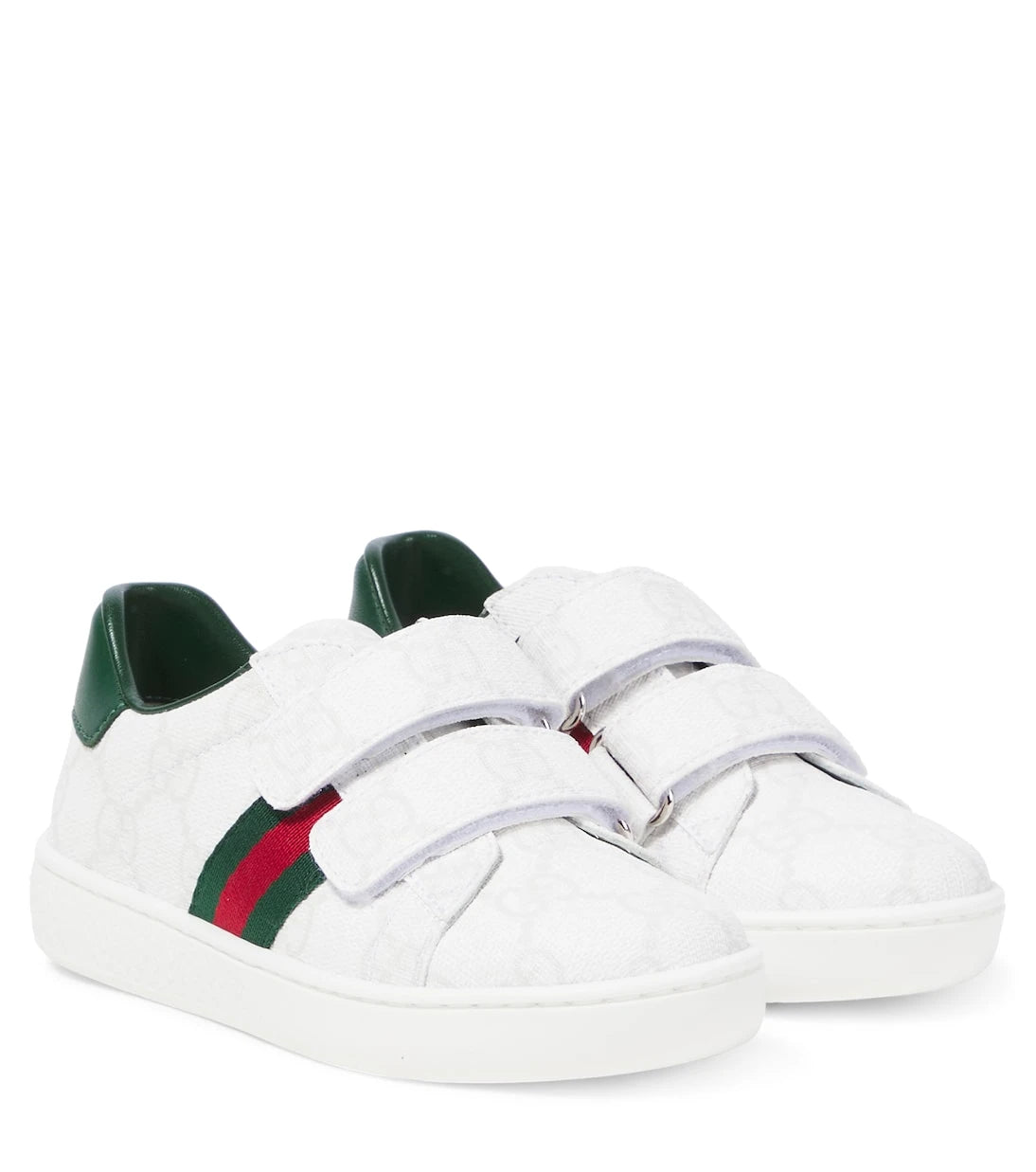 Gucci Kids - Web leather sneakers