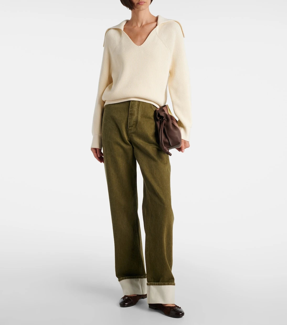 Tory Burch - Cap Toe croc-effect suede ballet flats