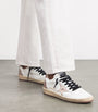 White Leather Ball Star Sneakers