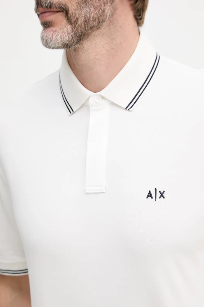 Armani Exchange yakalı erkek pamuklu elastan tişört