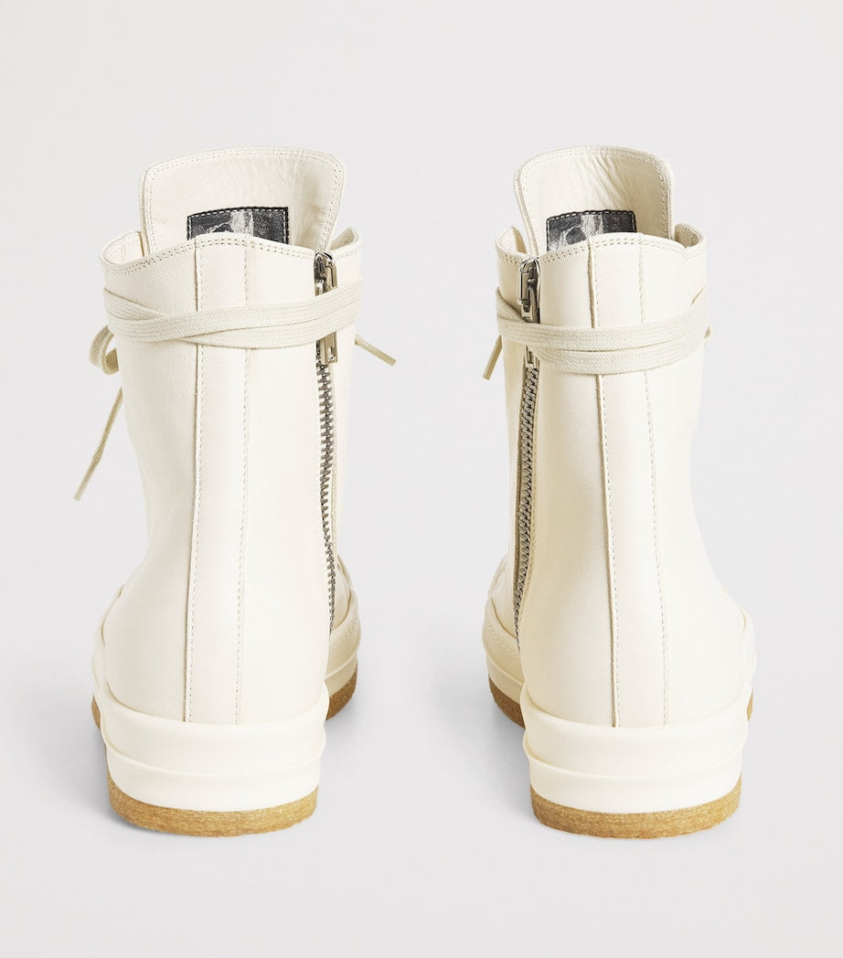 Leather High-Top Sneakers