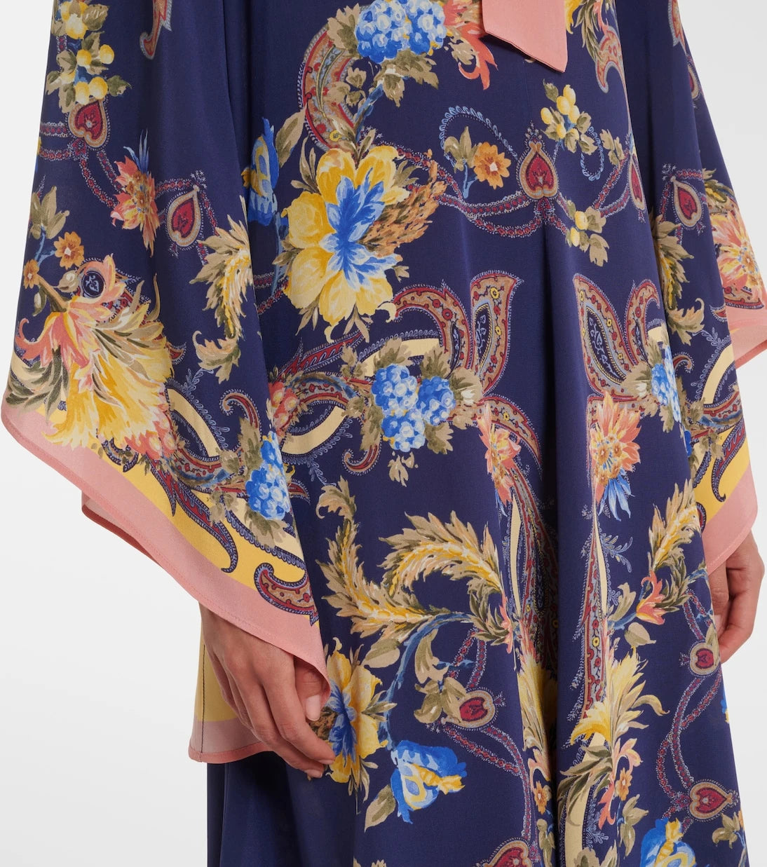 Etro - Paisley tie-neck silk maxi dress