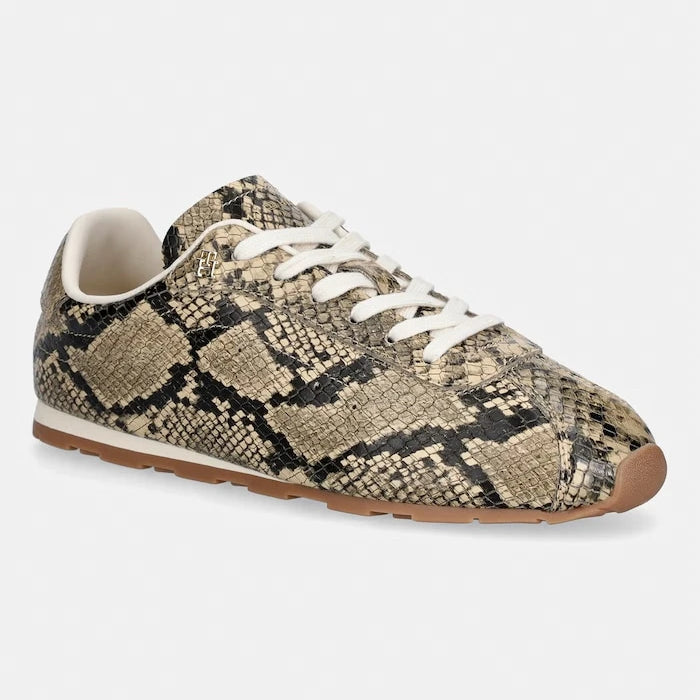 Tommy Hilfiger BELLA SNEAKER SNAKE маратонки дамски от кожа