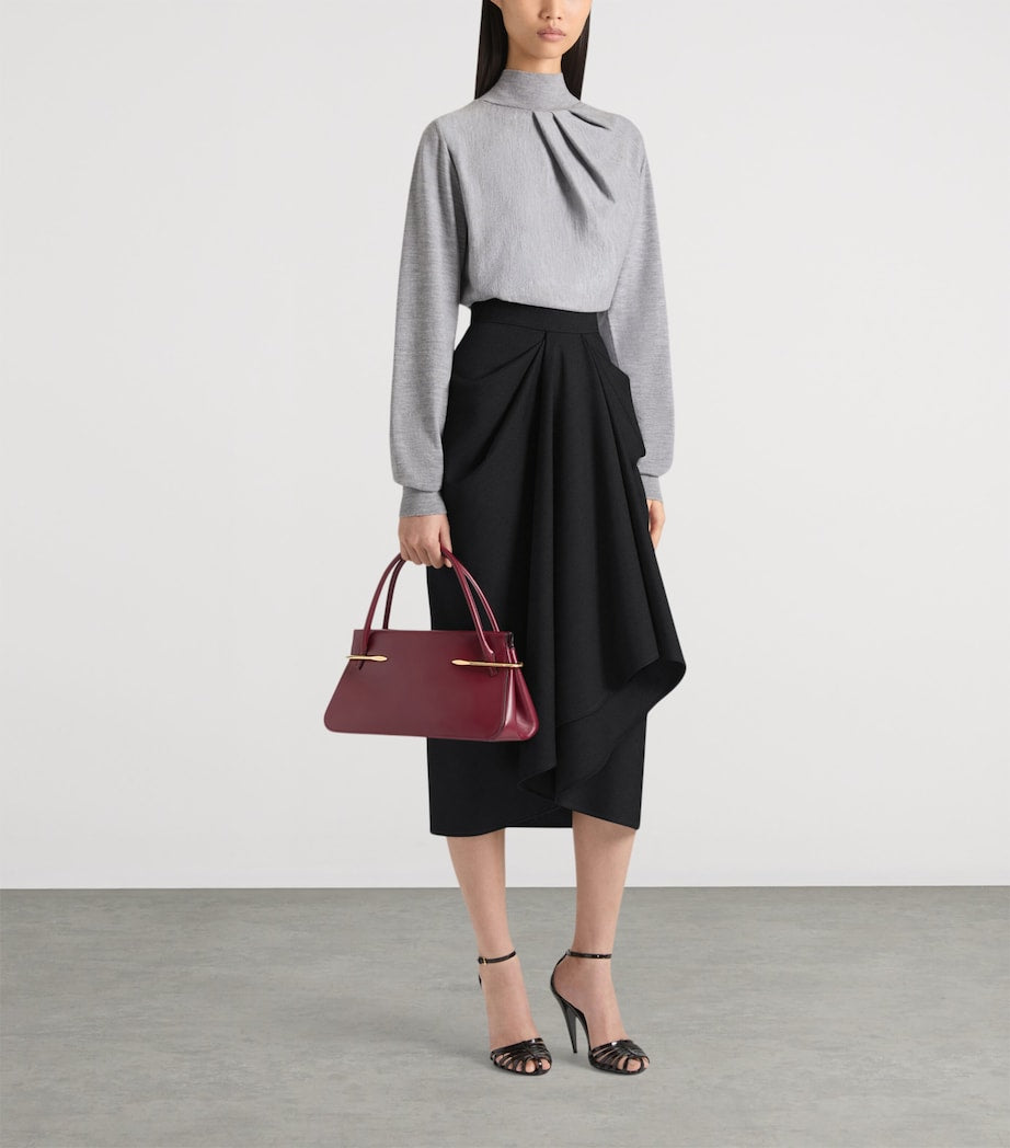 Givenchy Medium Leather Pinch Top-Handle Bag