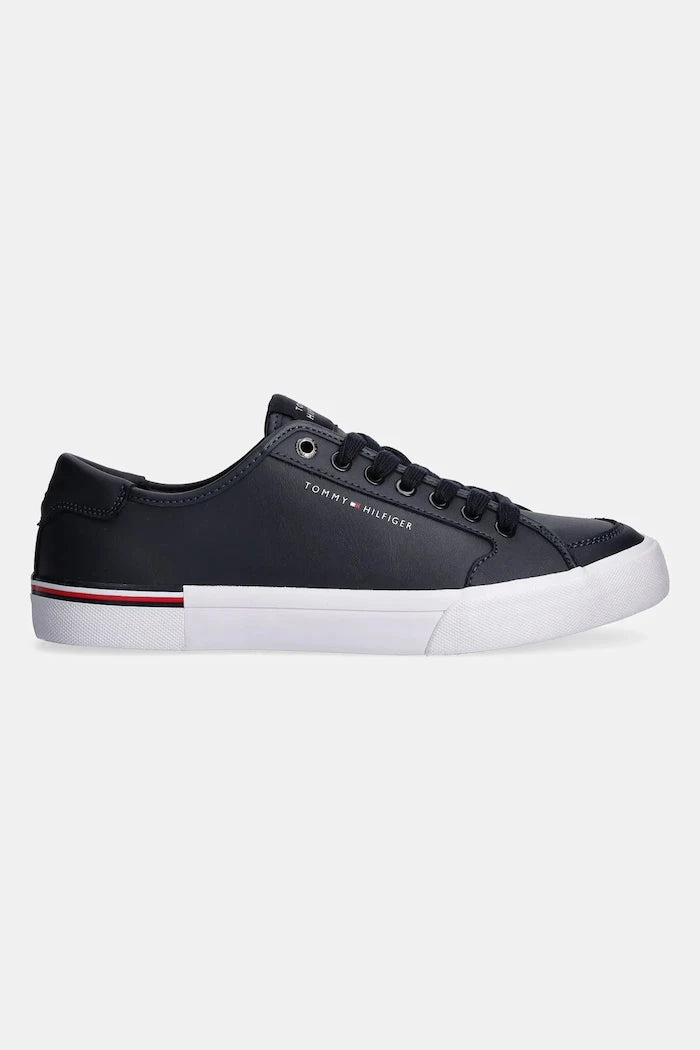 Кожени маратонки Tommy Hilfiger CORE CORPORATE VULC LEATHER