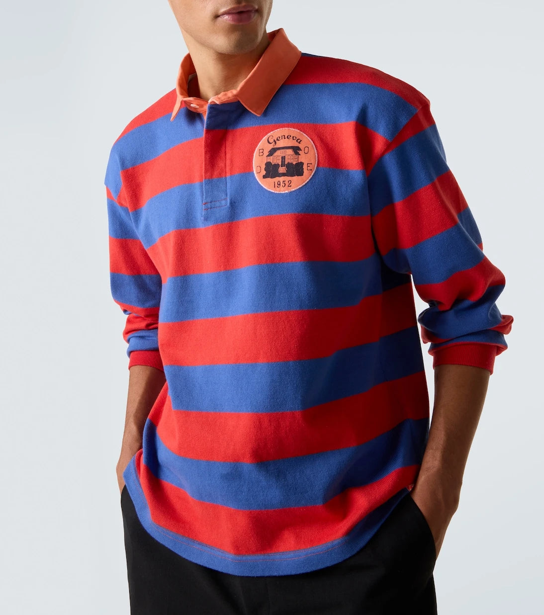 Bode - Striped cotton polo shirt