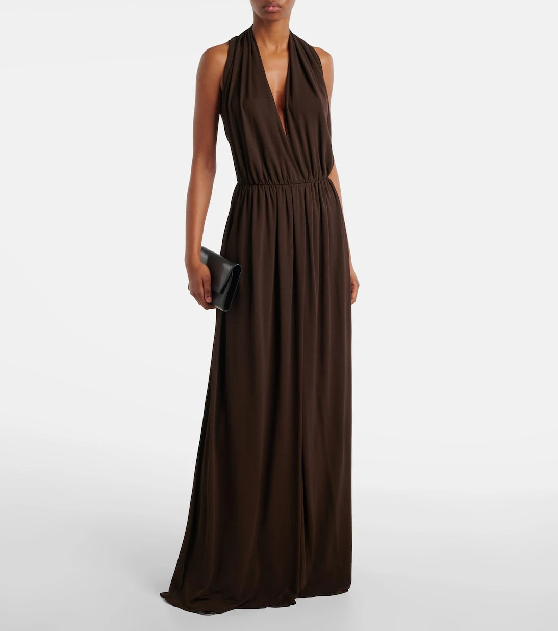 The Row - Pharao gathered jersey crêpe gown