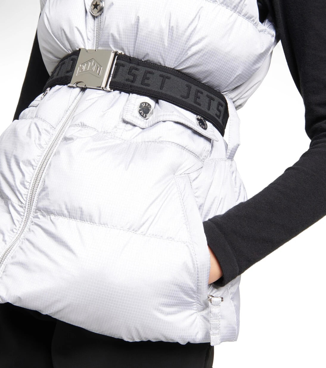 Jet Set - Clara Glam belted puffer vest
