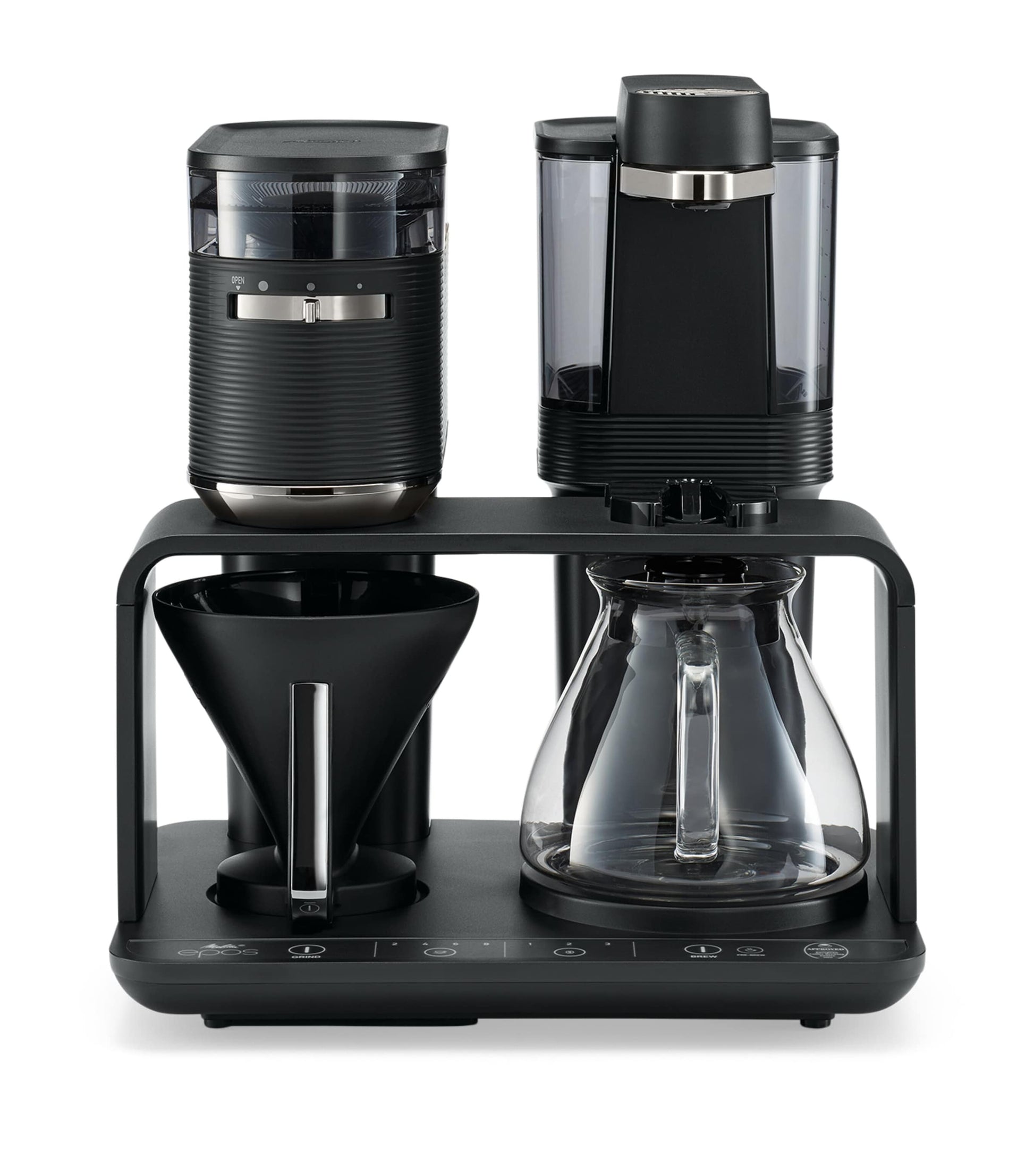 EPOS Chrome Coffee Machine with Grinder