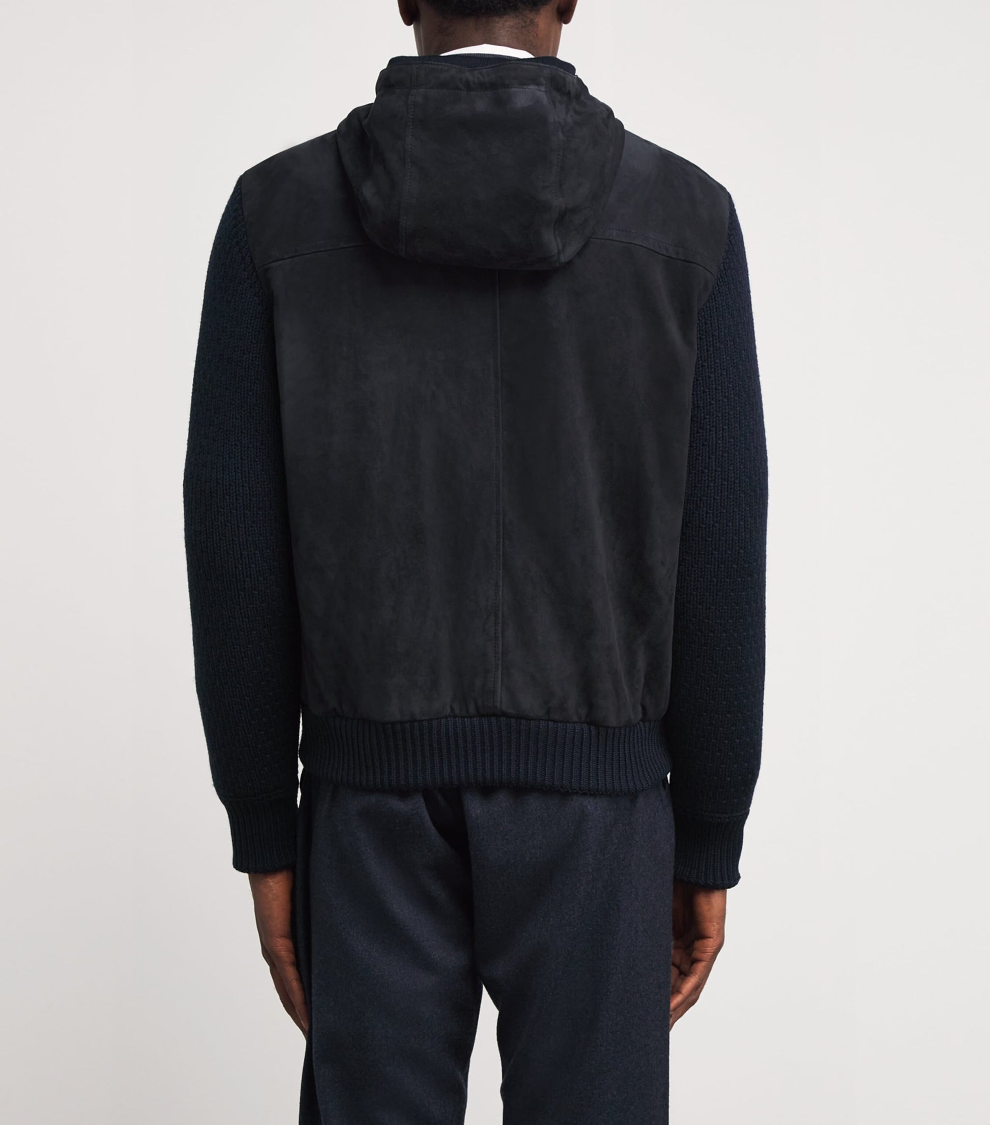 Canali Multi Suede-Wool Hooded Jacket