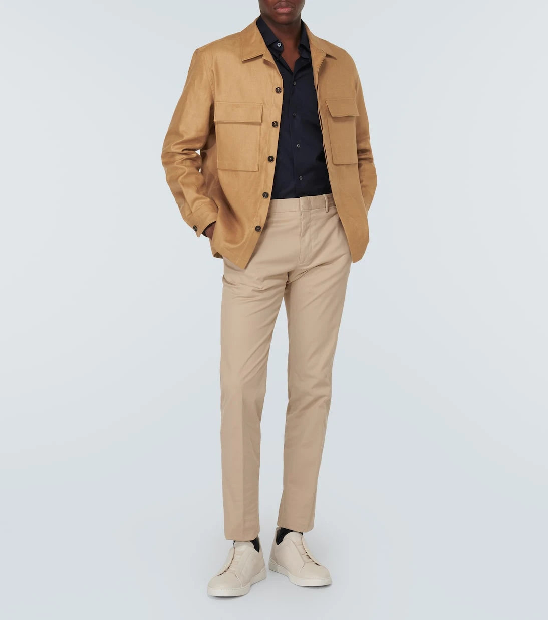 Zegna - قميص أكسفورد قطن