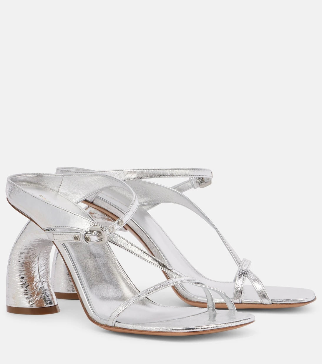 Dries Van Noten - Metallic patent leather mules