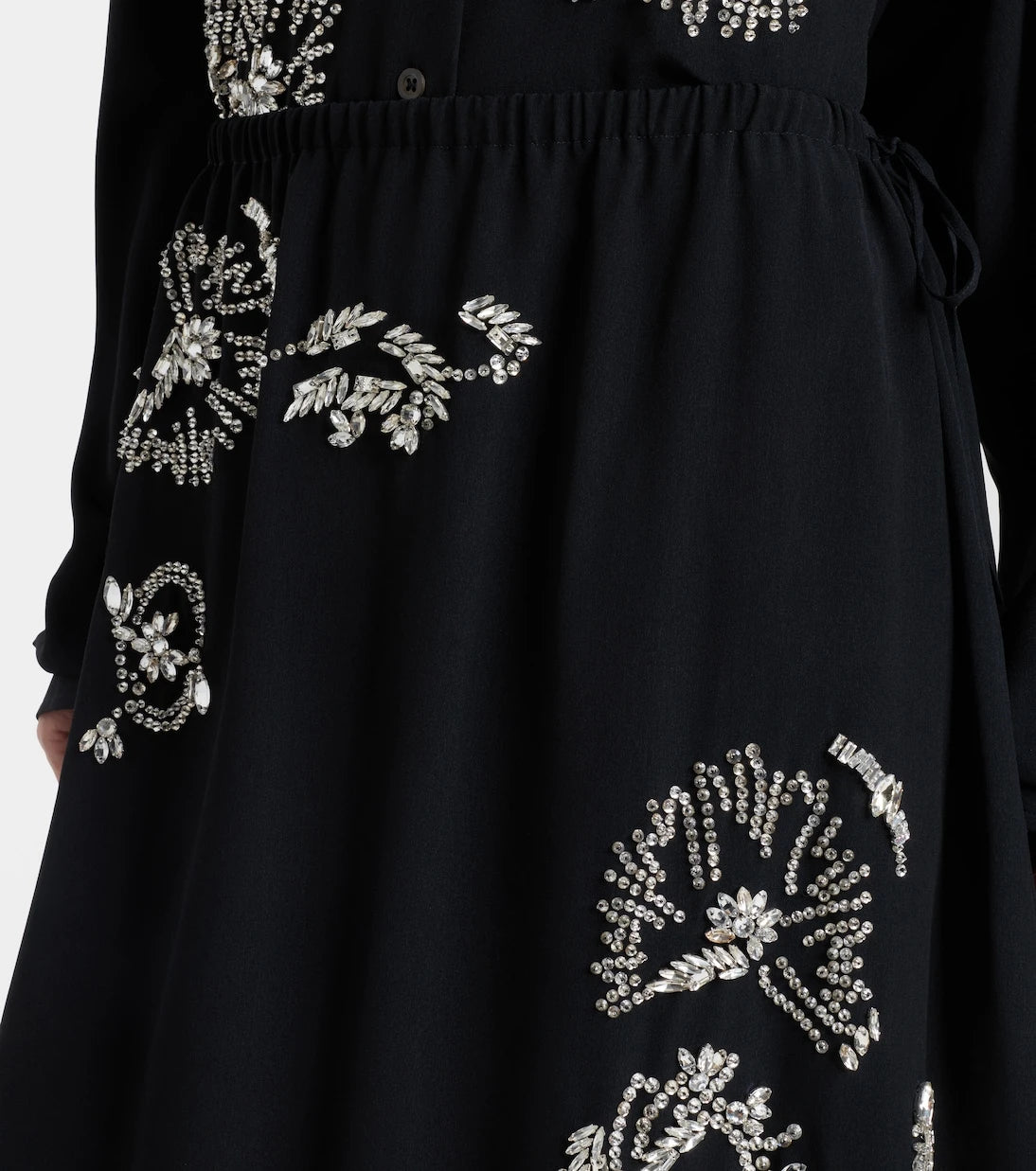 Dries Van Noten - Embellished ruffled midi skirt