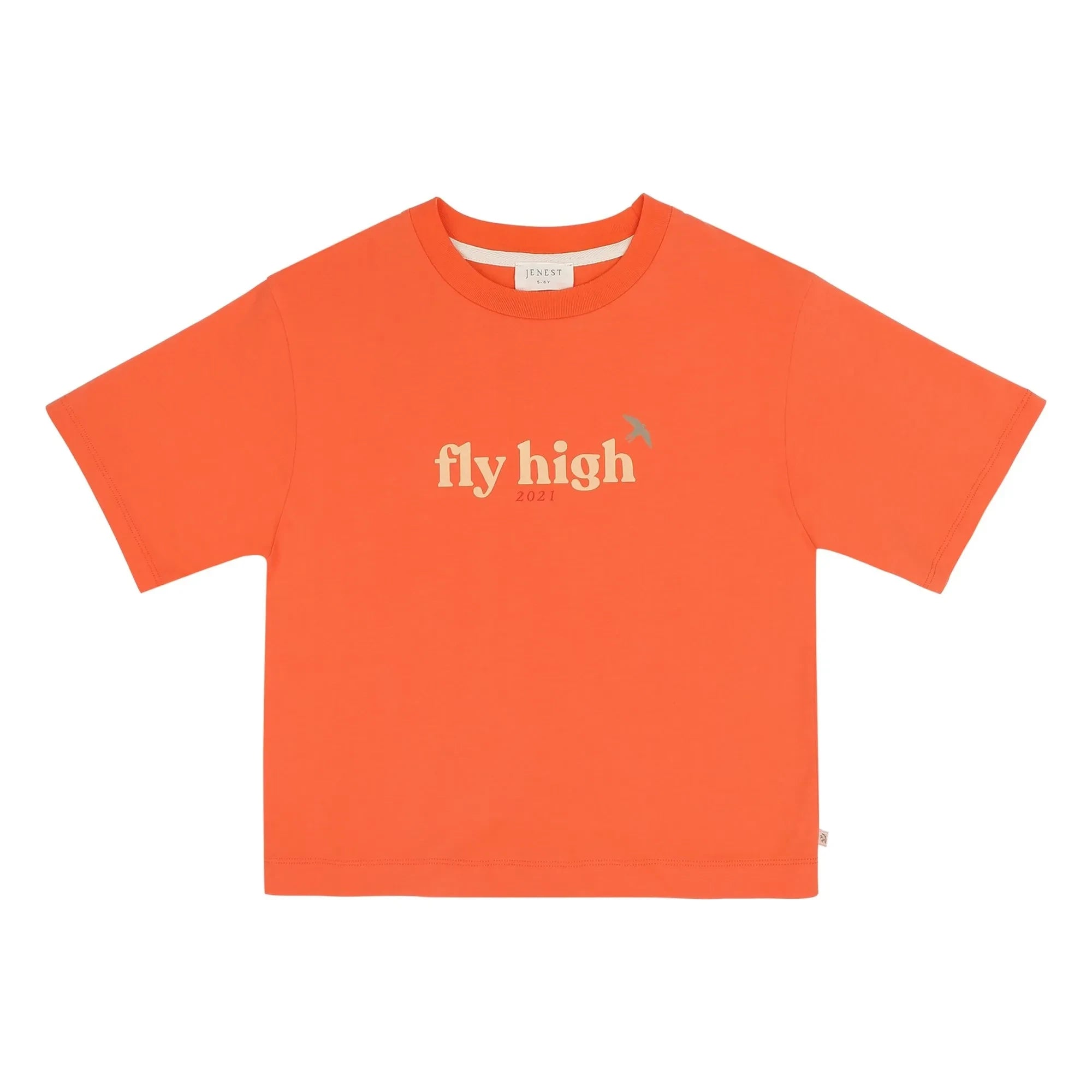 Jenest - Mase Fly High Organic Cotton T-shirt | Orange