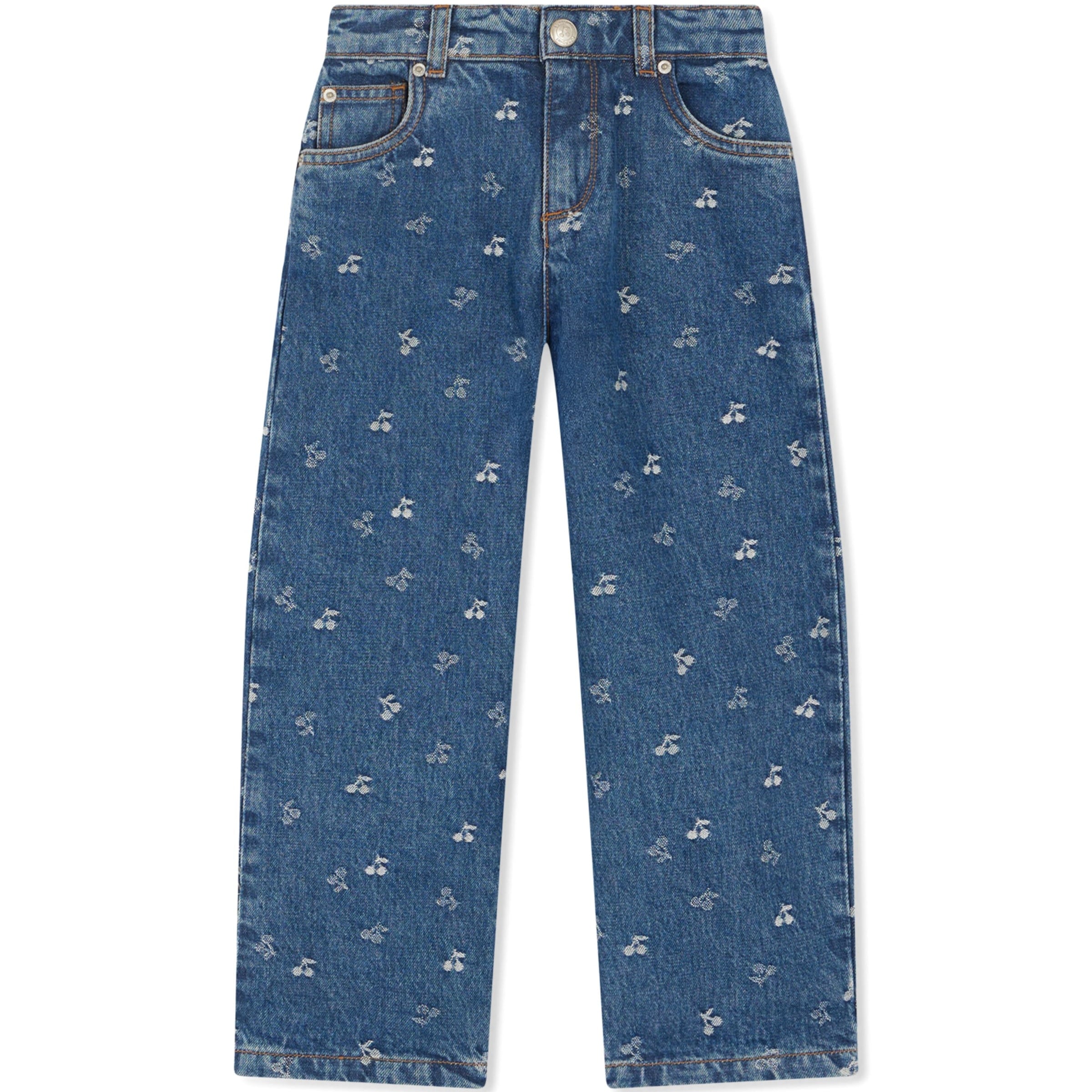 Cherry-Embellished Straight Jeans (4-8 Years)