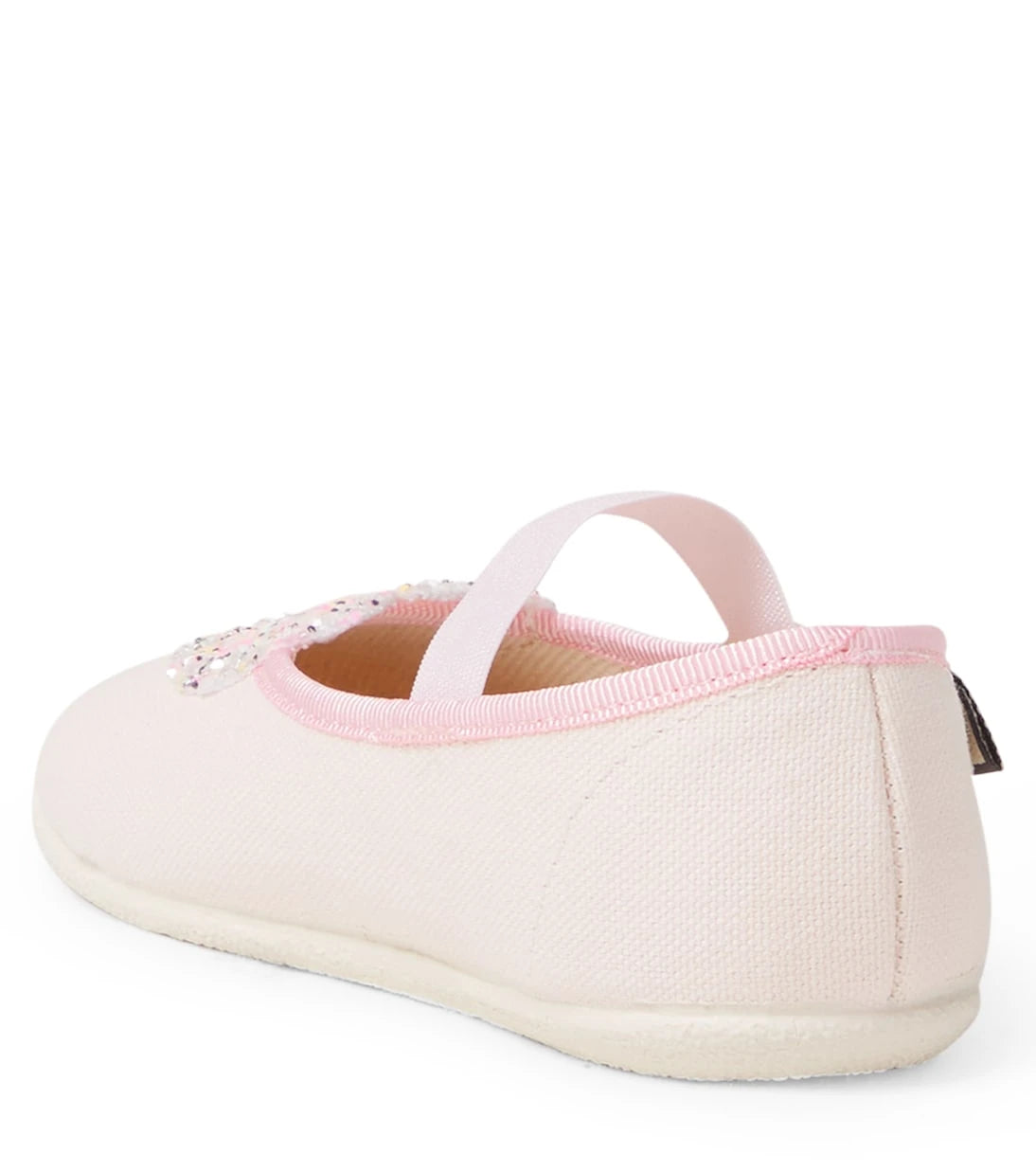 Bonton - Sarra glitter canvas Mary Jane flats