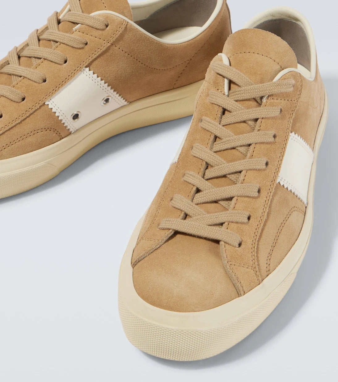 Tom Ford - Cambridge leather-trimmed suede sneakers
