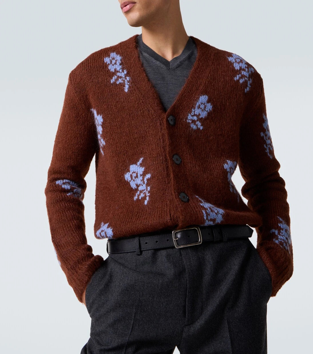 Jil Sander - Intarsia alpaca and wool-blend cardigan