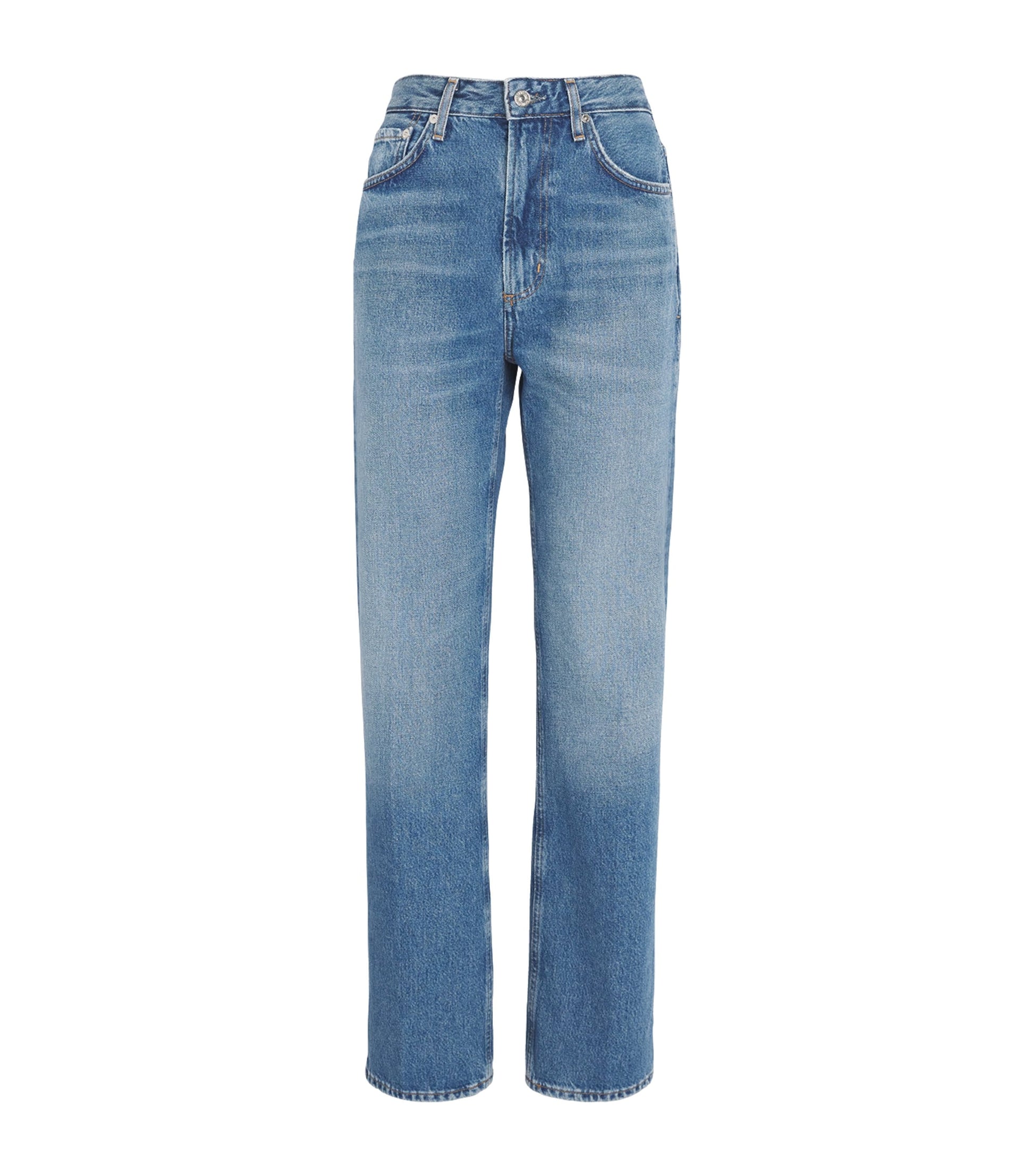Citizens of Humanity Blue High-Waist Zurie Straight Jeans