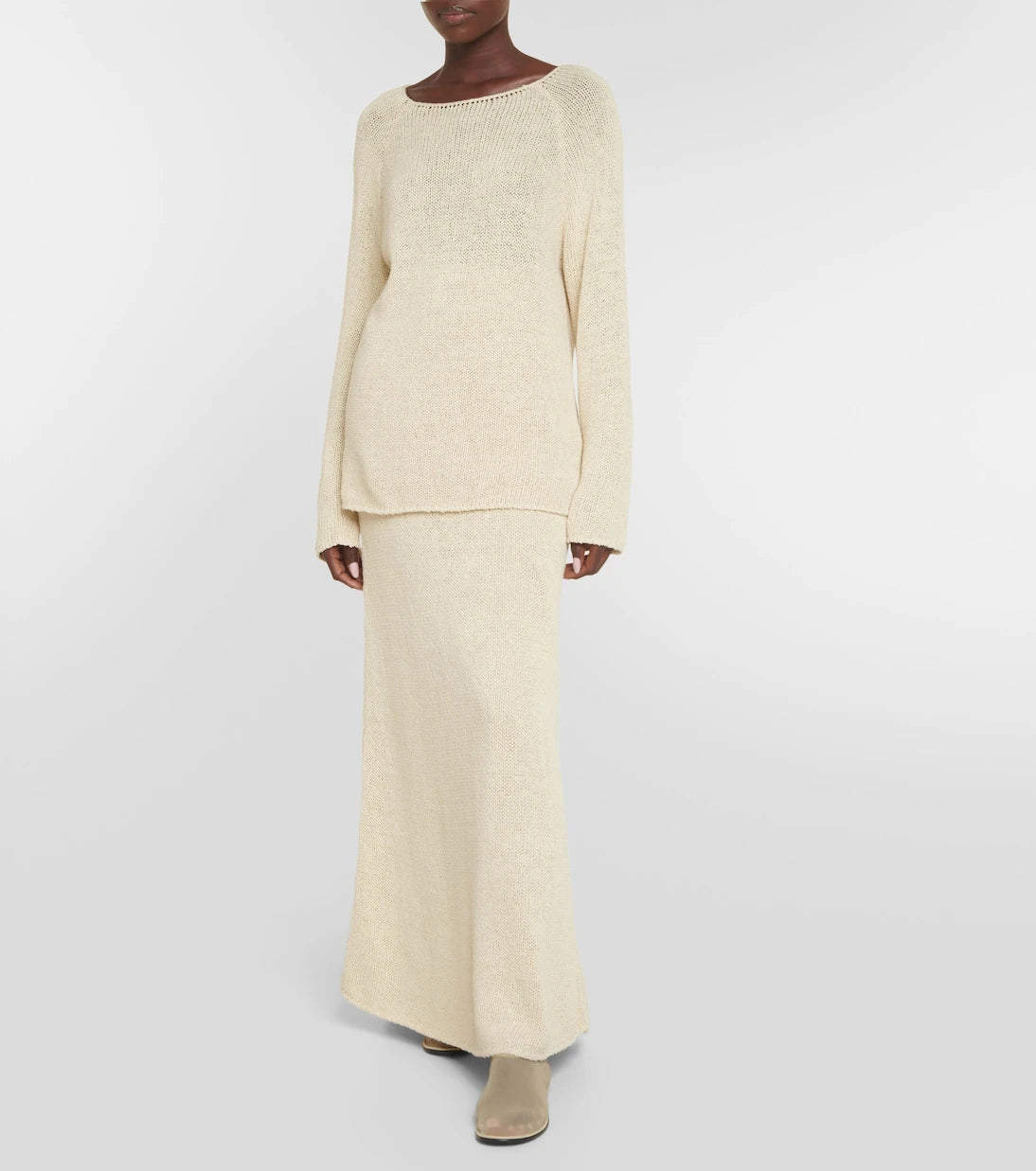 The Row - Fumaia knitted silk maxi skirt