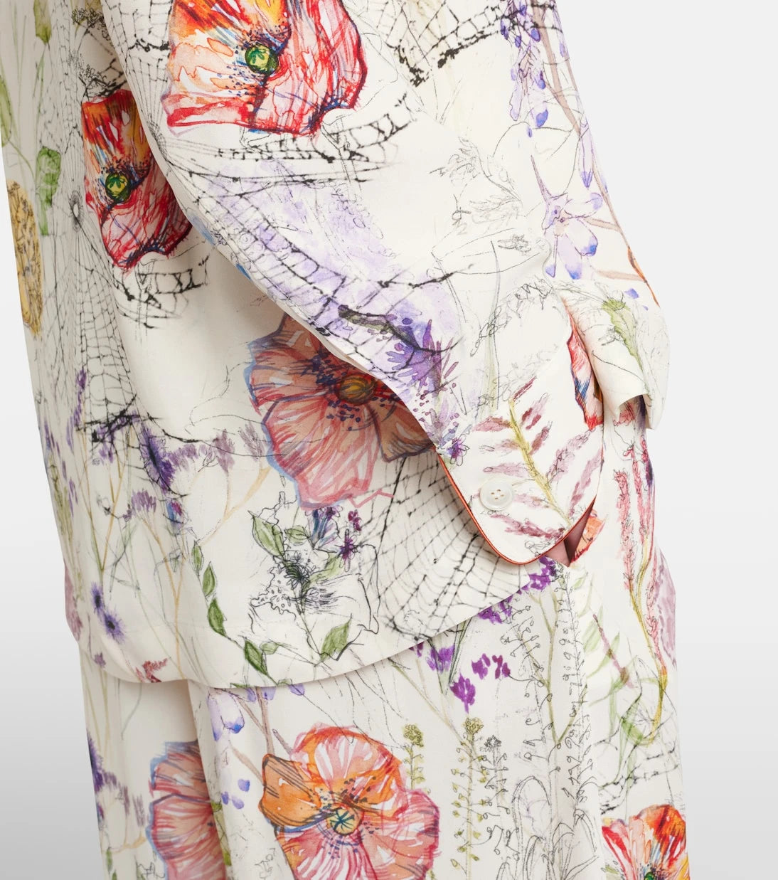 ماكوين - قميص بيجامة بنقشة أزهار المروج
